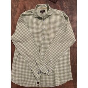 Robert Talbott‎ Green Checked Men's Shirt Size XL